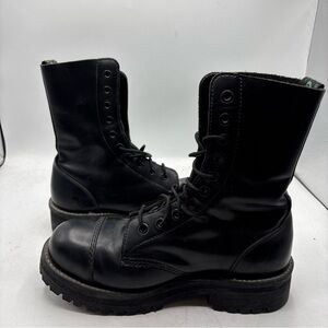 Men's Black Lace-Up Work Boots